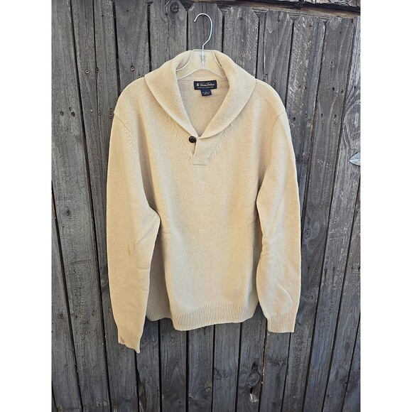 Brooks Brothers 100% Lambs Wool Cowl Neck Sweater Size L - Picture 2 of 7